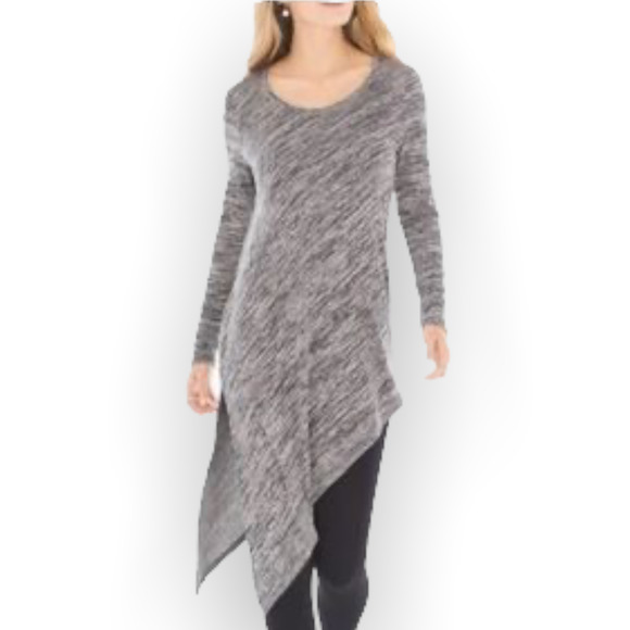 Soma Asymmetrical Grey Long Sleeve Tunic Dress XL - Picture 4 of 7